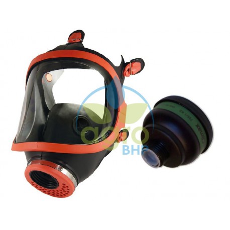 Maska pełnotwarzowa gumowa 731-R z pochłaniaczem K2